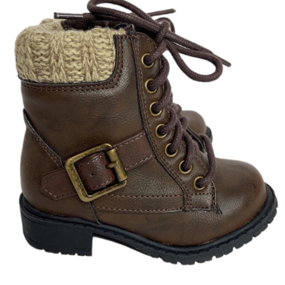 Mini MIA Toddler Girls Brown Little Debby Ankle Boots Size 5M NWT